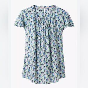 Boden Pin-tuck Floral Blouse Size 10